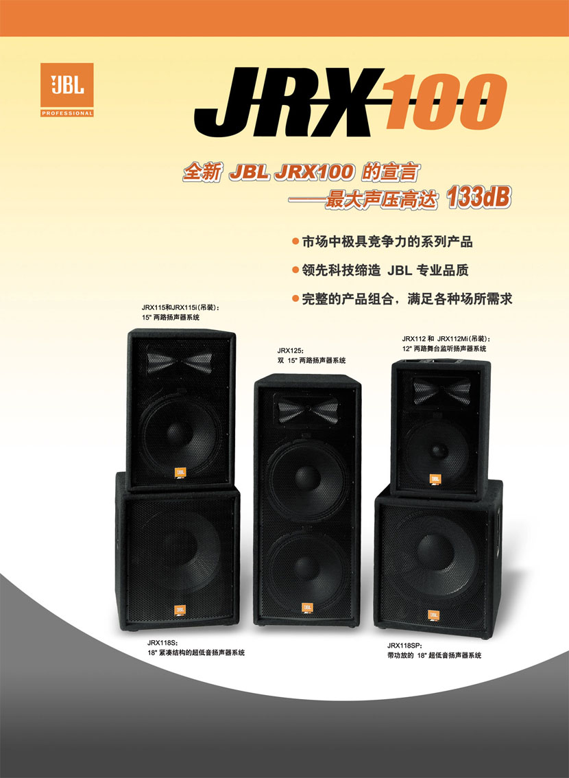 产品名称专业全频音箱美国JBLJRX115产品详情JRX115产品参数图