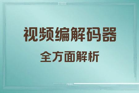 視頻編解碼器全面解析