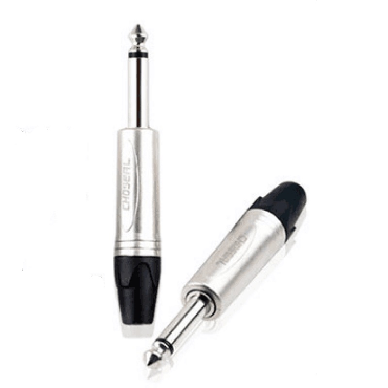 CHOSEAL/秋葉原 TS 6.35大二芯 專業(yè)音響接插件 非平衡音頻插頭 話筒插頭產(chǎn)品圖