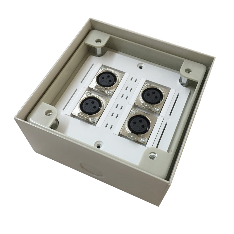 RUIBO/瑞博 146舞臺(tái)地插盒 開(kāi)戶式舞臺(tái)地插盒 4位模塊產(chǎn)品圖