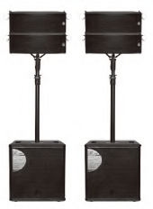 双5寸有源组合线阵音箱（每套组合4只双5寸全频配2只12寸有源低音）产品图片