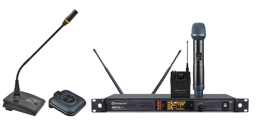 Relacart(力卡) WAM-432 无线话筒 无线会议 无线领夹  无线头戴产品图片
