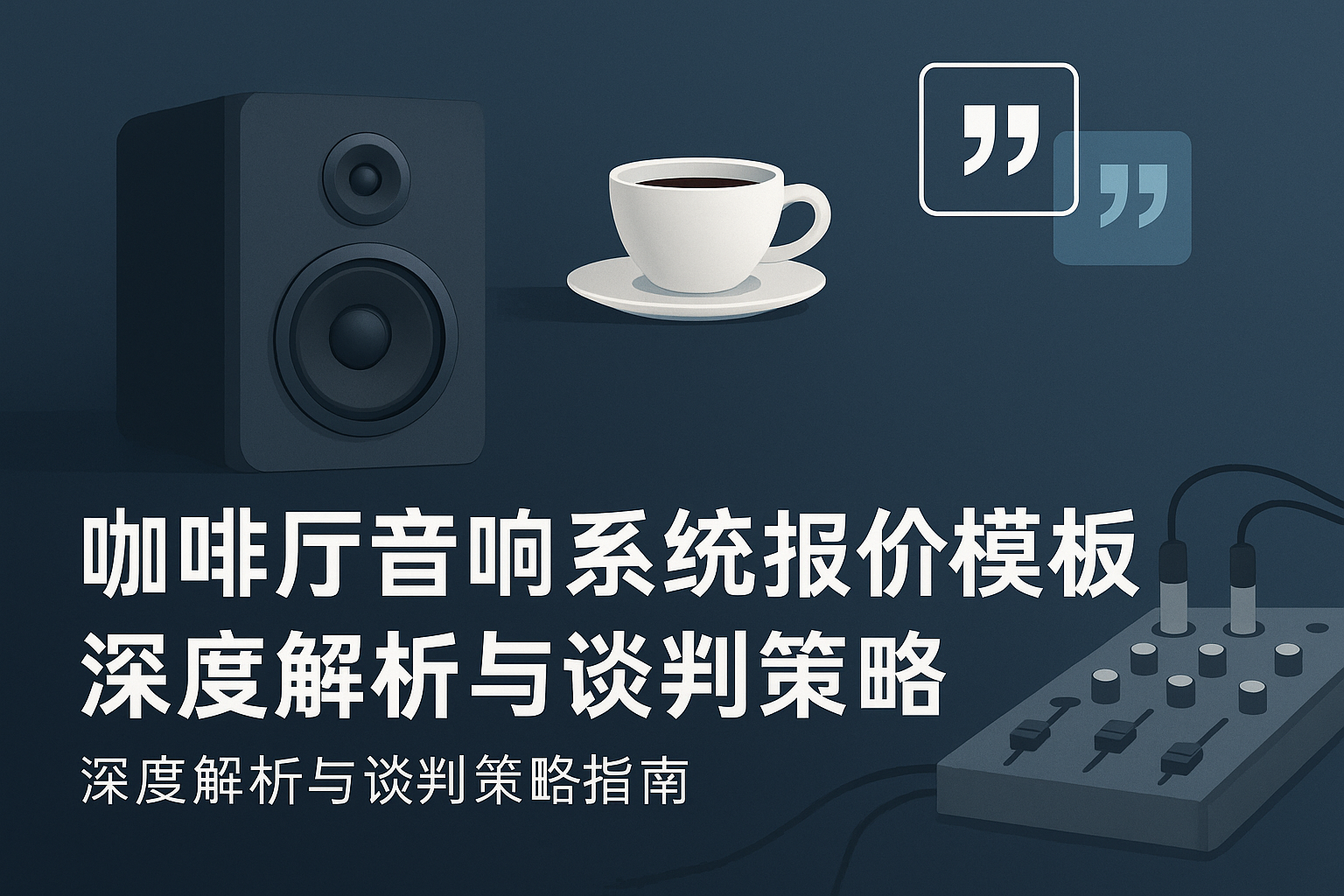 咖啡厅音响系统报价模板深度解析与谈判策略指南