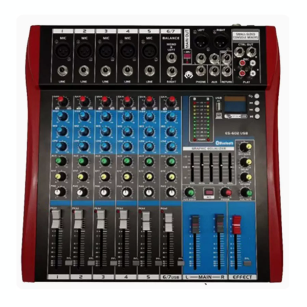 美音聲光 MM-ES602 超薄型數(shù)模調(diào)音臺｜6路輸入｜內(nèi)置數(shù)字效果產(chǎn)品圖片