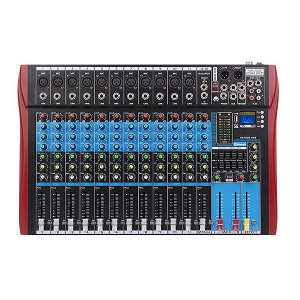 美音聲光 MM-ES1202 超薄型數模調音臺｜12路輸入 內置數字效果器產品圖片