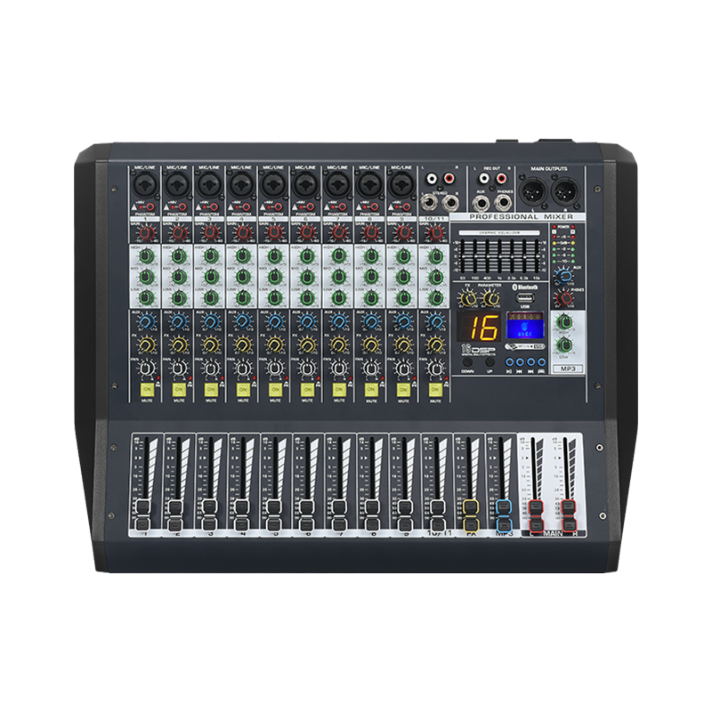 美音聲光 MM-PX11 十一路數(shù)模調(diào)音臺——藍(lán)牙播放·DSP數(shù)字效果·七段均衡全頻掌控產(chǎn)品圖片