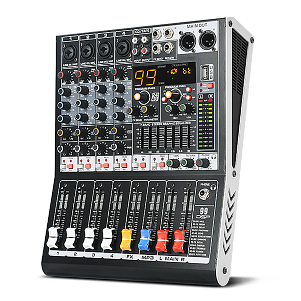 美音聲光 MM-BG4 模擬調音臺｜4路Mic/Line輸入｜三段EQ｜低噪聲前級產品圖片