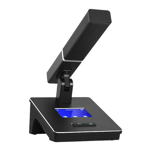 美音聲光 P60 無線方柱型主席話筒 UHF雙向通信 高清彩屏 表決與視像跟蹤產品圖