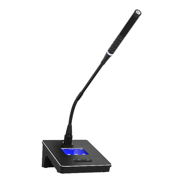 美音聲光 P60 無線手拉手鵝頸主席話筒 UHF雙向通信 高清彩屏 表決與視像跟蹤產品圖片