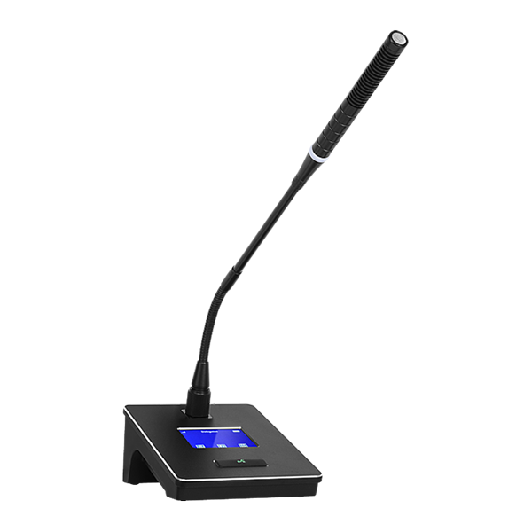 美音聲光 P60 無線手拉手鵝頸代表話筒 UHF雙向通信 高清彩屏 高保真音質產品圖片