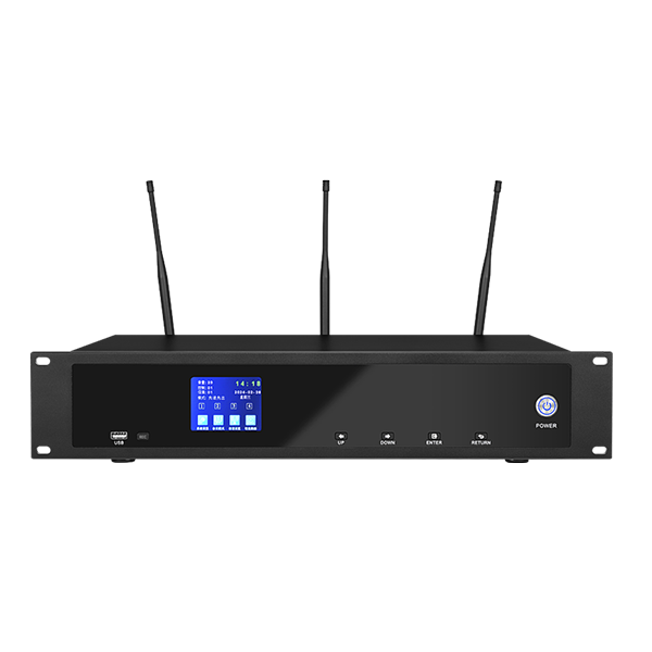 美音聲光 P60 無線會議系統主機 UHF雙向通信 4路音頻通道 高性能控制主機產品圖片