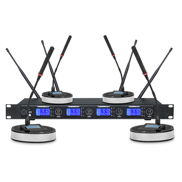 美音聲光 SH8000 一拖四銅錢座鵝桿會(huì)議無(wú)線話筒 系統(tǒng)穩(wěn)定 清晰發(fā)言產(chǎn)品圖