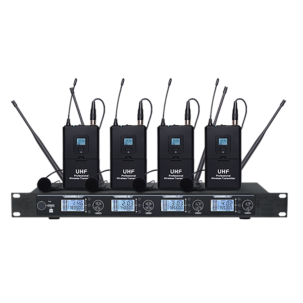 美音聲光 SH8000 一拖四腰包領夾無線話筒系統 會議舞臺演出專用產品圖