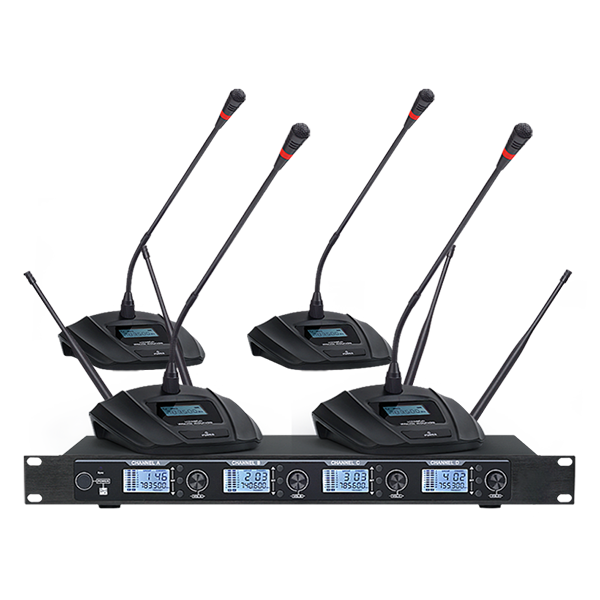 美音聲光 SH8000 一拖四鵝頸會(huì)議無(wú)線話筒系統(tǒng) 專業(yè)會(huì)議發(fā)言 擴(kuò)聲清晰穩(wěn)定產(chǎn)品圖