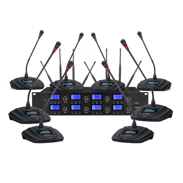 美音聲光 SH8800系列 一拖八 鵝頸會(huì)議無(wú)線話筒產(chǎn)品圖