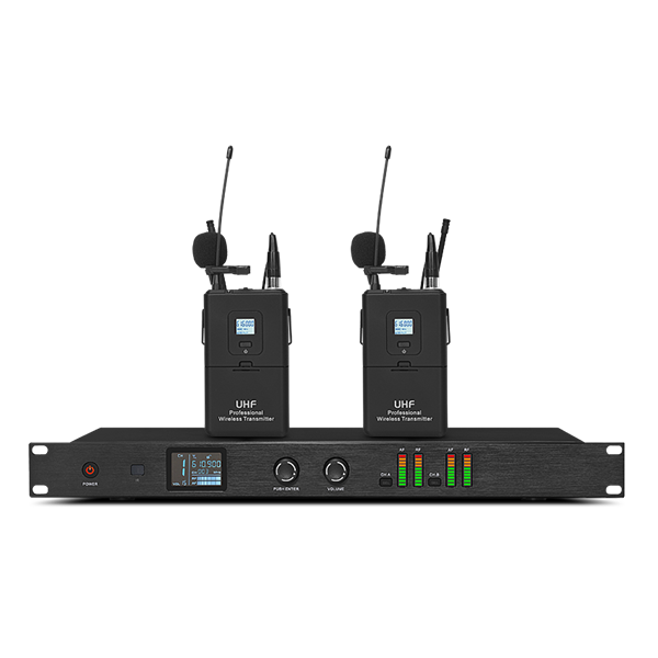 美音聲光 M68系列無線腰包領夾麥克風 U段電容動圈心型指向 一拖二會議演講教學工程專用產品圖片