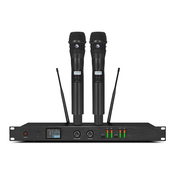 美音聲光 M68系列無線高貴黑手持麥克風 U段電容動圈心型指向 一拖二會議演講舞臺專用產品圖片