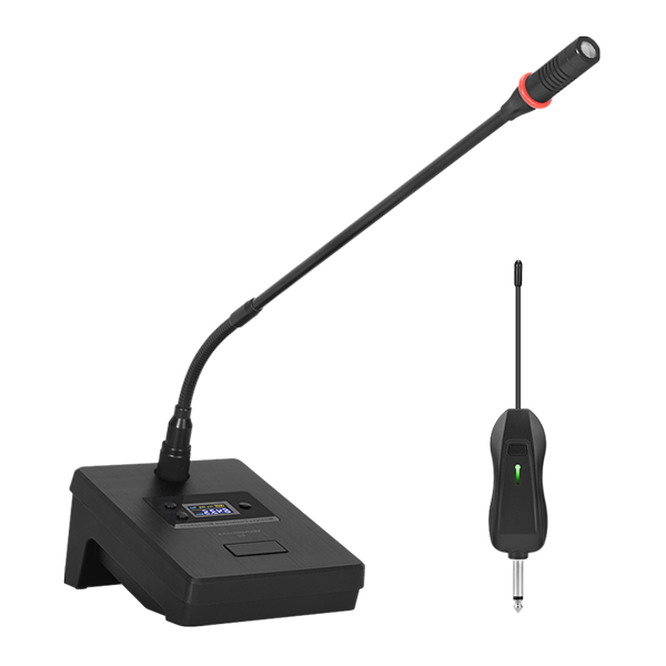 S6-1 無(wú)線會(huì)議鵝頸話筒（一拖一）｜U段UHF｜單指向拾音｜50m穩(wěn)定傳輸｜8小時(shí)續(xù)航產(chǎn)品圖