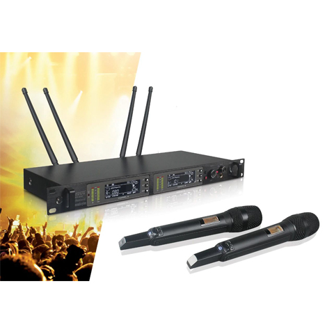 咪诗特真分集远距离无线一拖二话筒产品图片