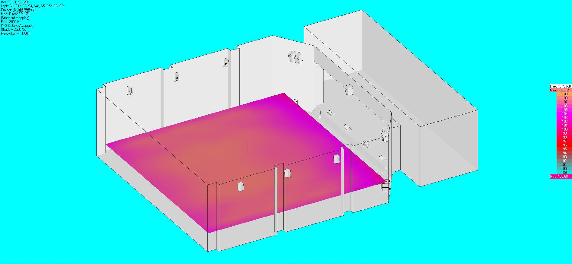 音響布局及聲場(chǎng)模擬圖20