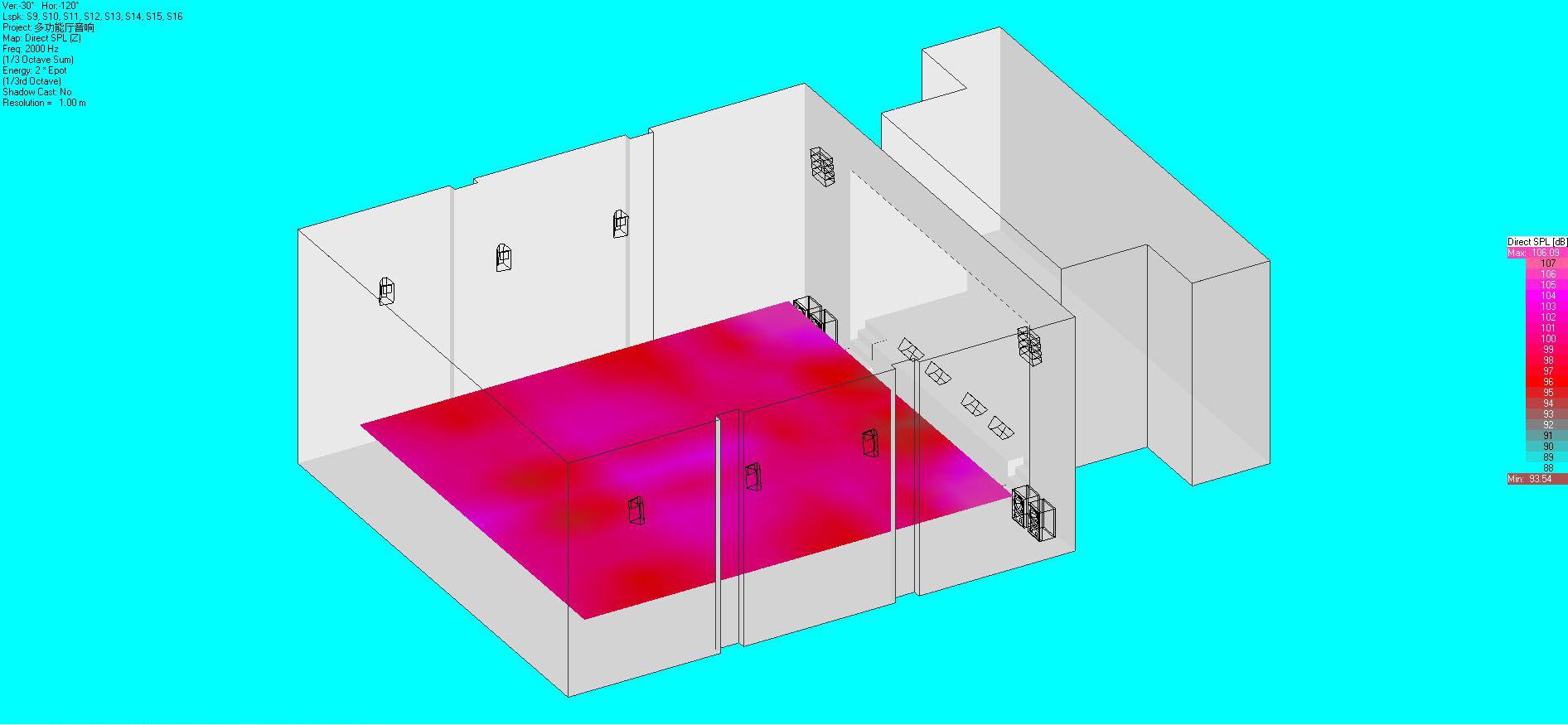 音響布局及聲場(chǎng)模擬圖20