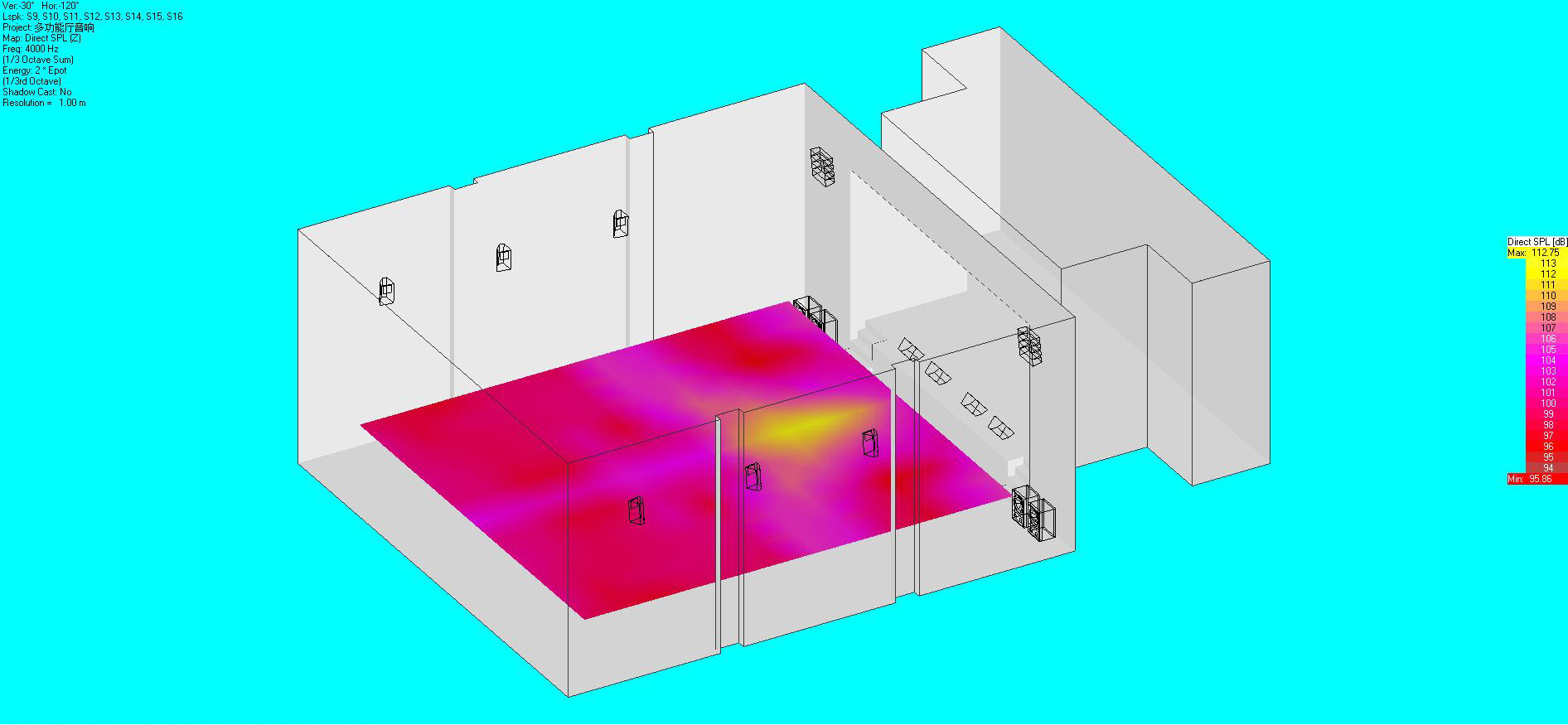 音響布局及聲場(chǎng)模擬圖23