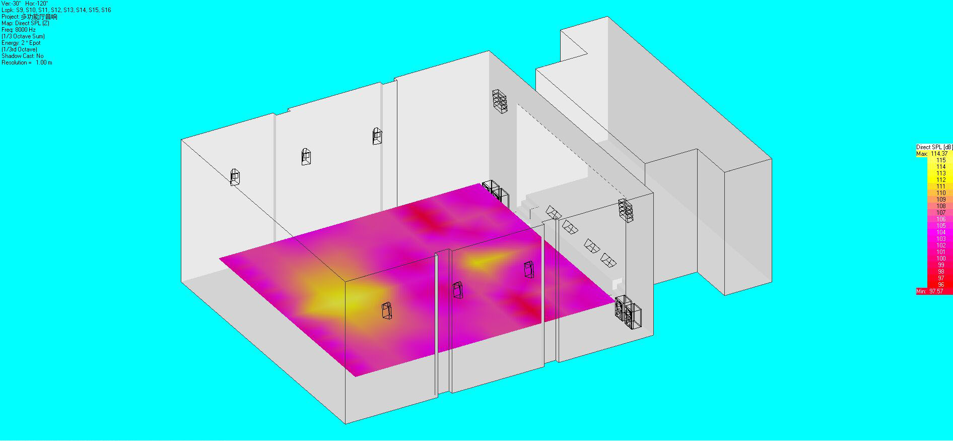 音響布局及聲場(chǎng)模擬圖26