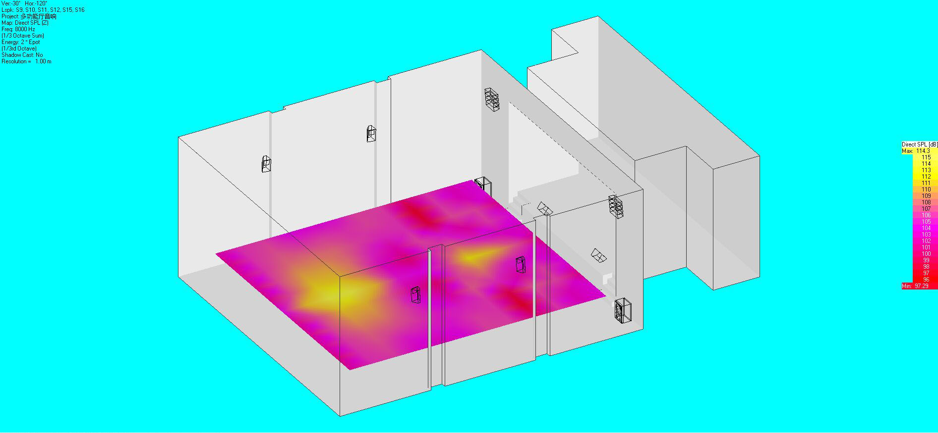 音響布局及聲場(chǎng)模擬圖26