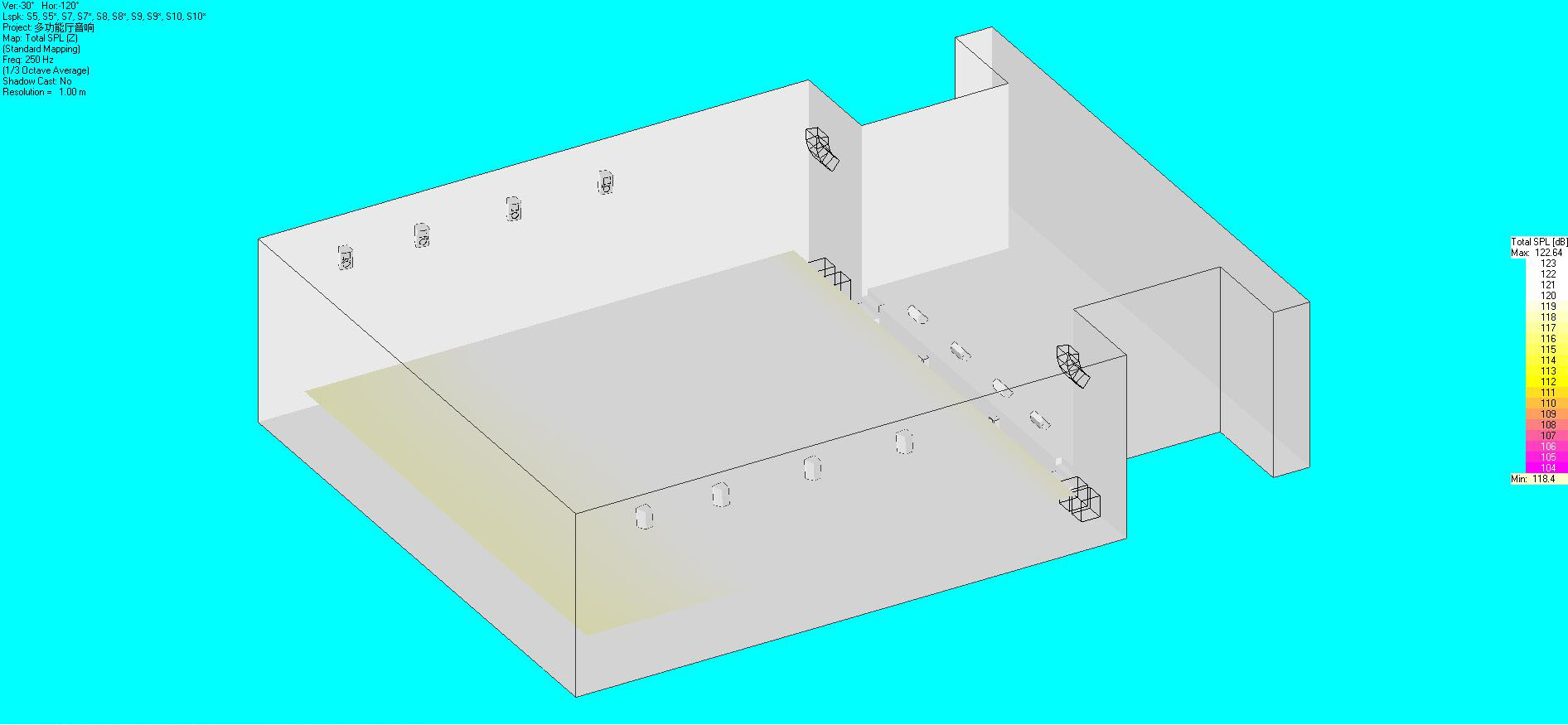 音響布局及聲場模擬圖10