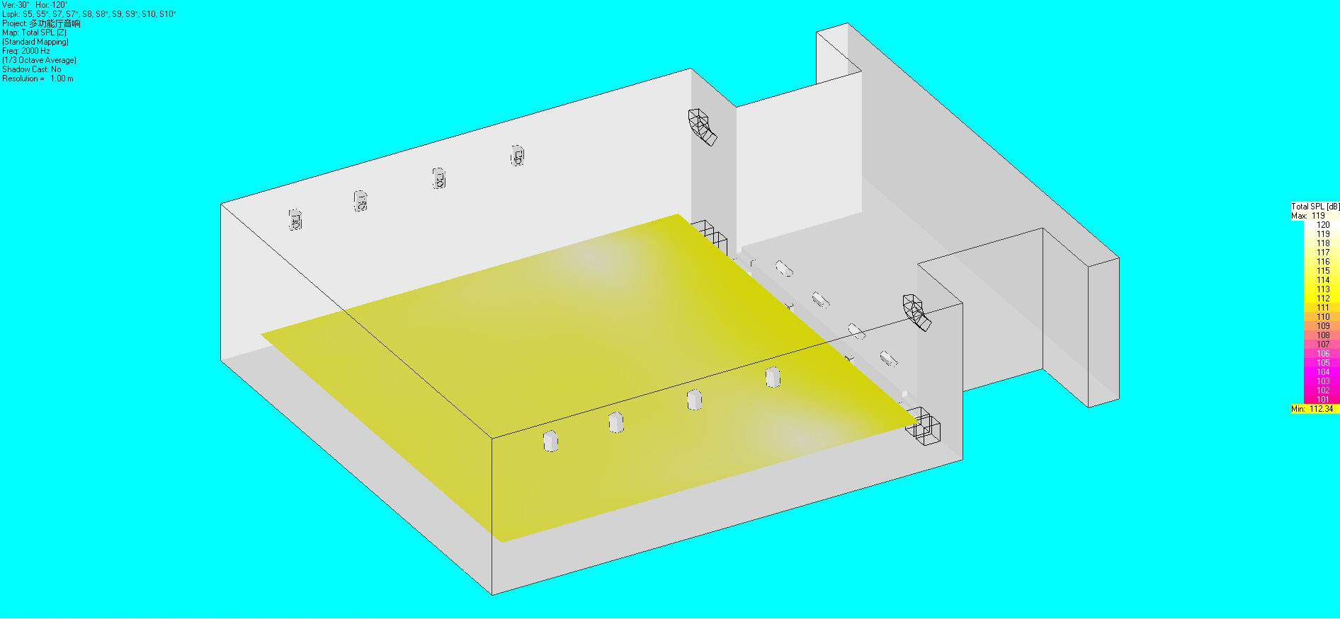 音響布局及聲場模擬圖19