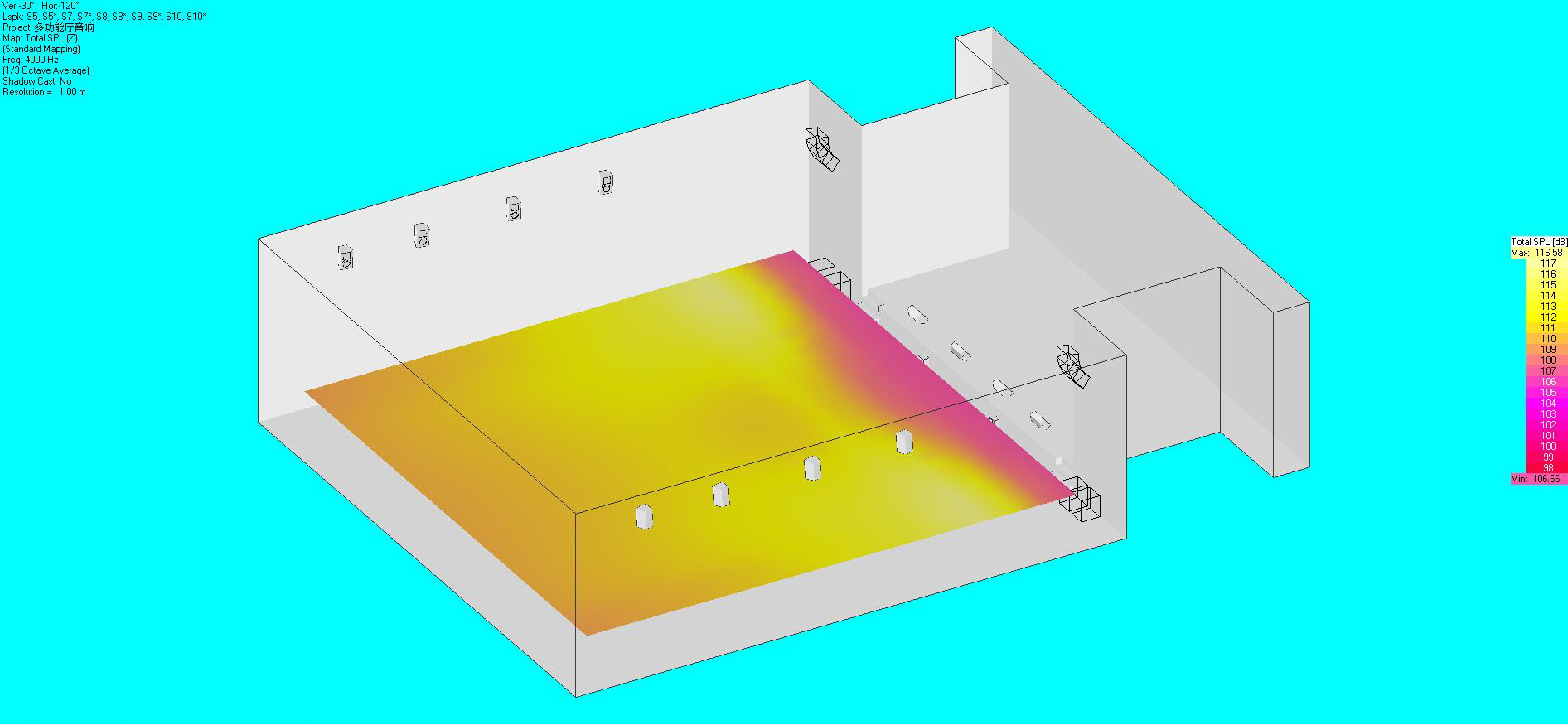 音響布局及聲場模擬圖22