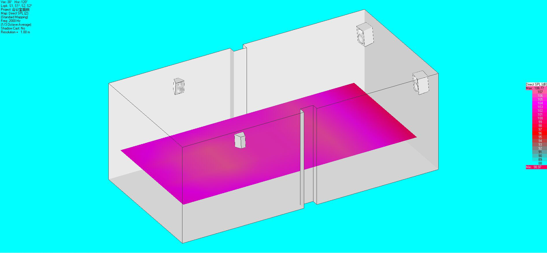 音響布局及聲場(chǎng)模擬圖20