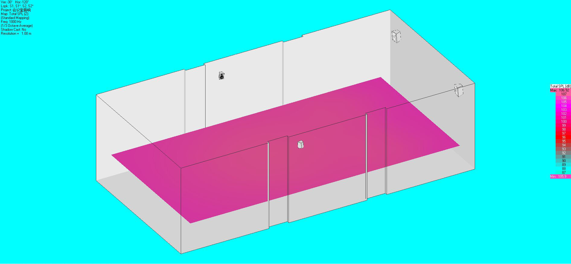 音響布局及聲場模擬圖17