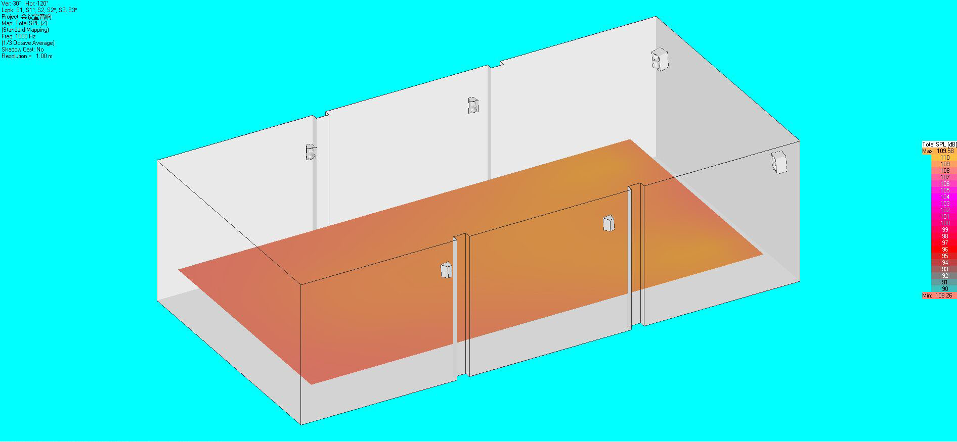 音響布局及聲場模擬圖16