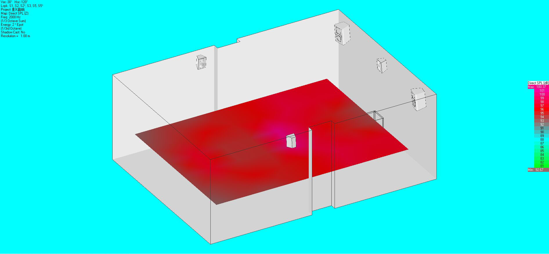 音響布局及聲場(chǎng)模擬圖20