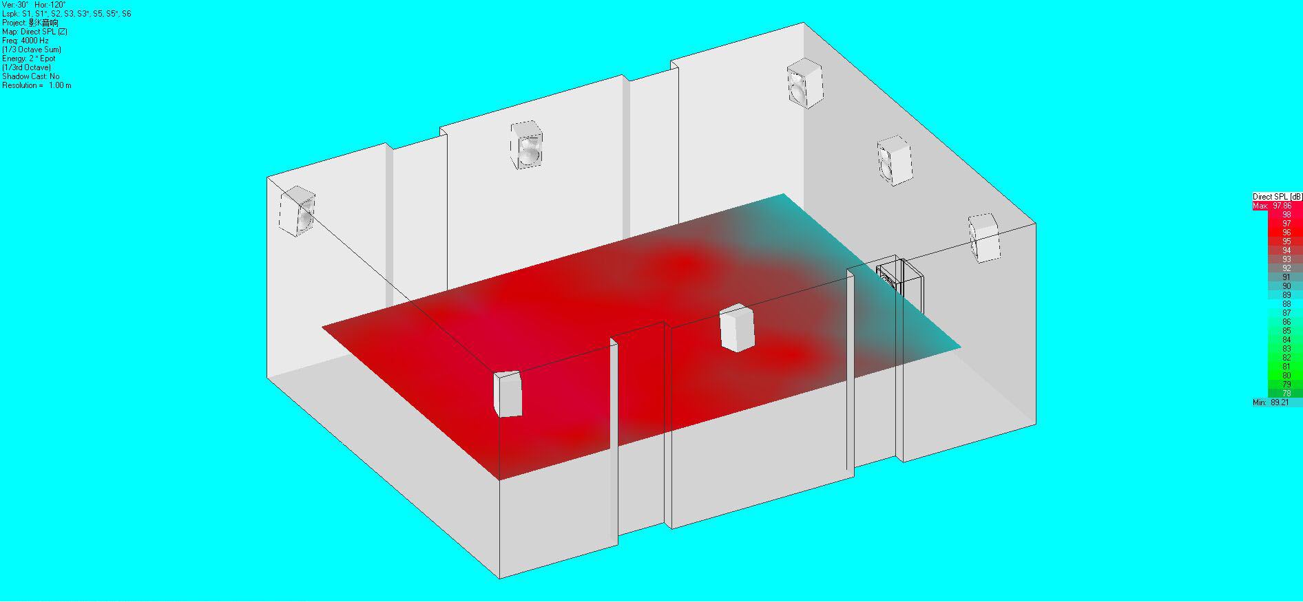 音響布局及聲場模擬圖23