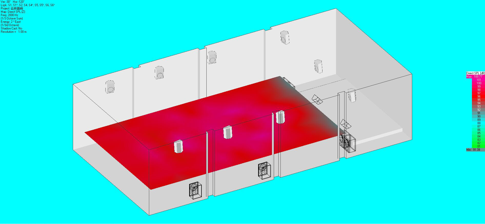 音響布局及聲場(chǎng)模擬圖20