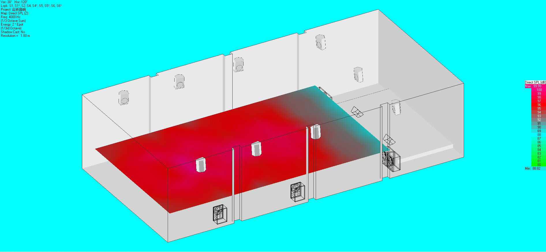 音響布局及聲場(chǎng)模擬圖23