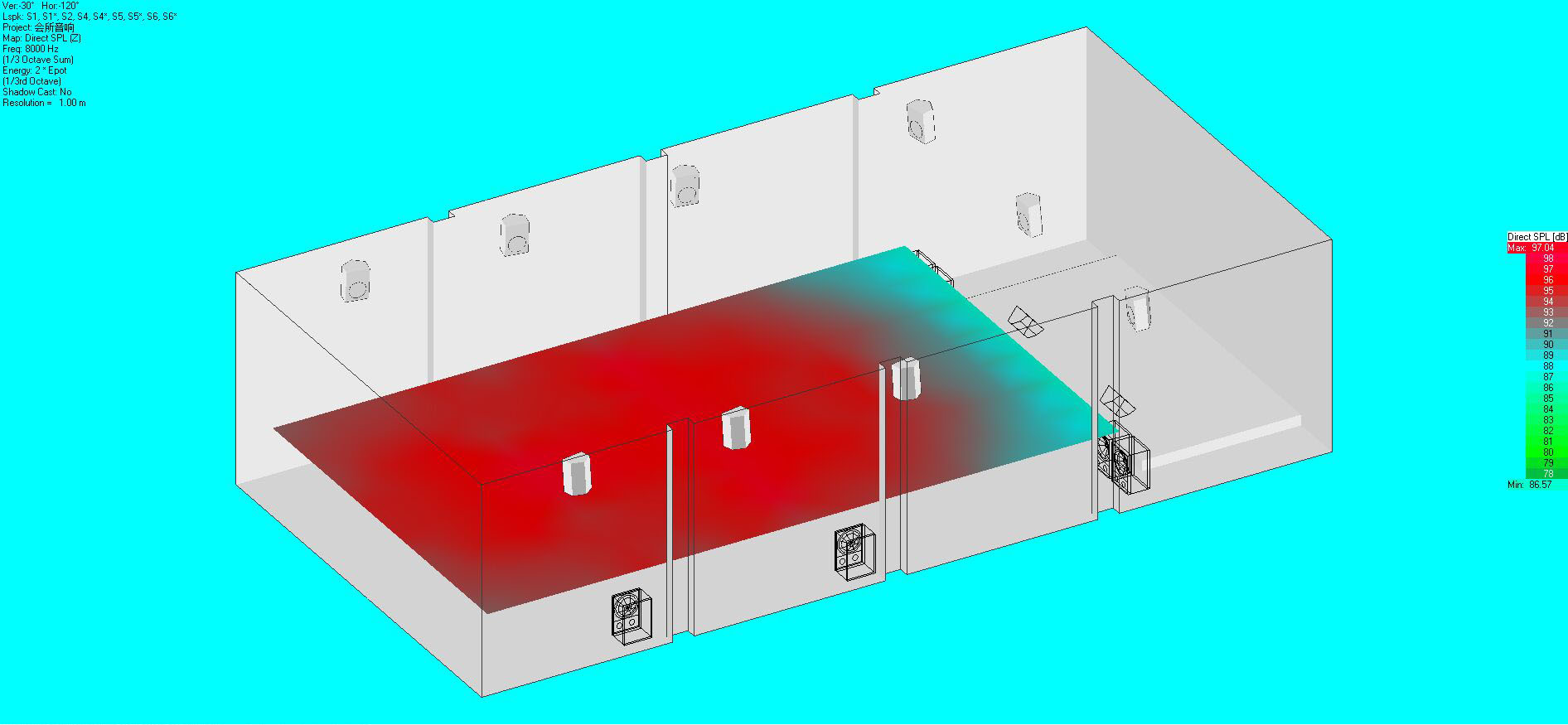 音響布局及聲場(chǎng)模擬圖27