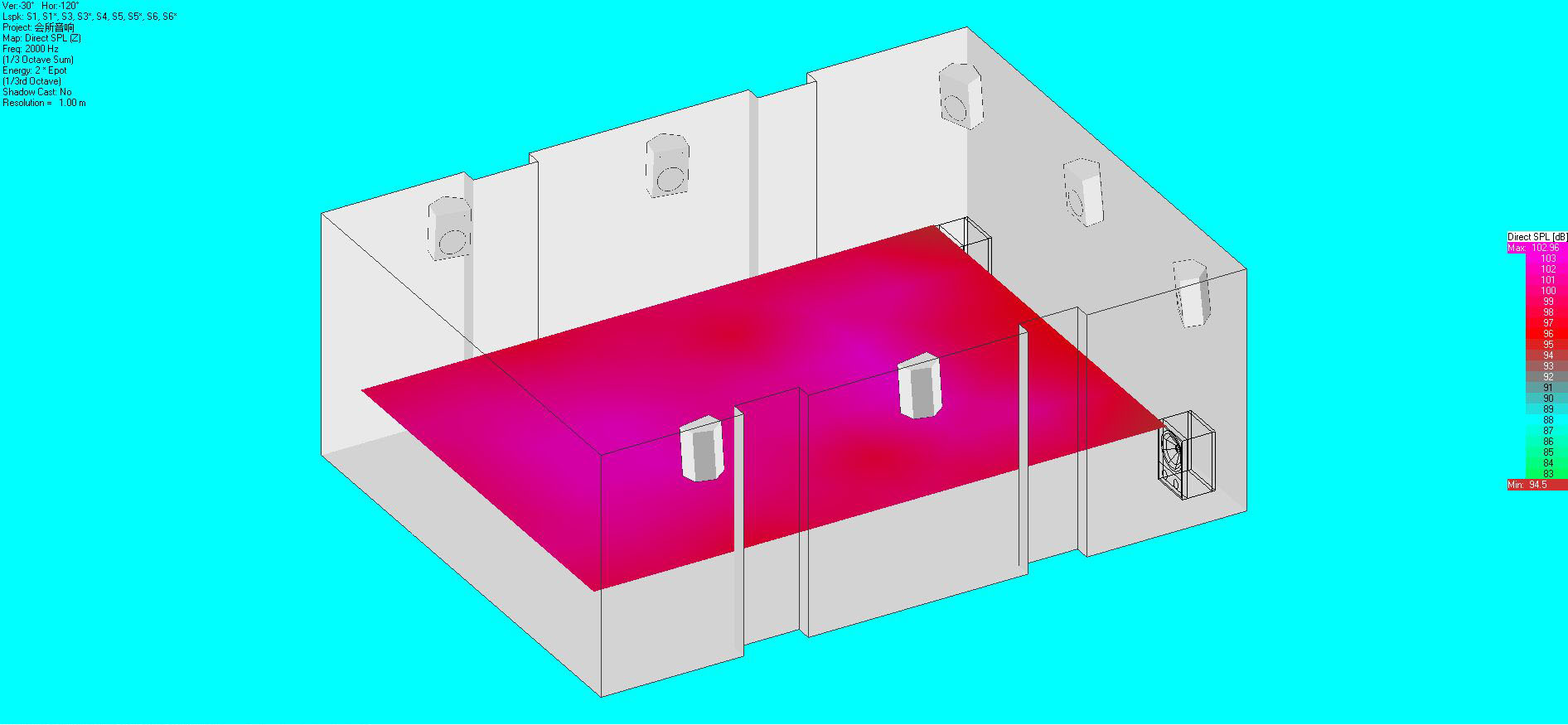 音響布局及聲場(chǎng)模擬圖20