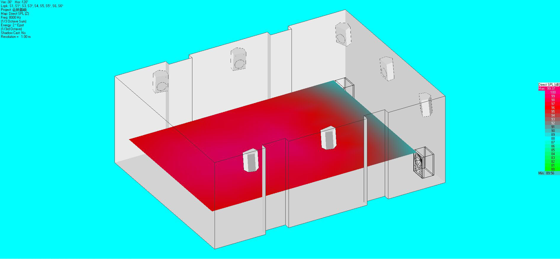 音響布局及聲場(chǎng)模擬圖26