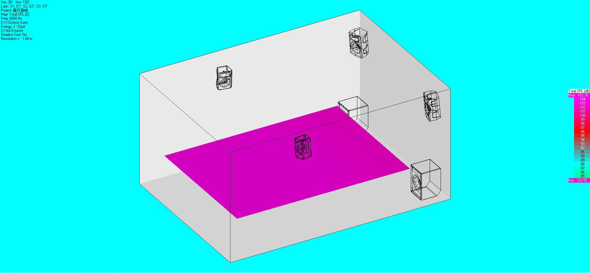 音響布局及聲場(chǎng)模擬圖24