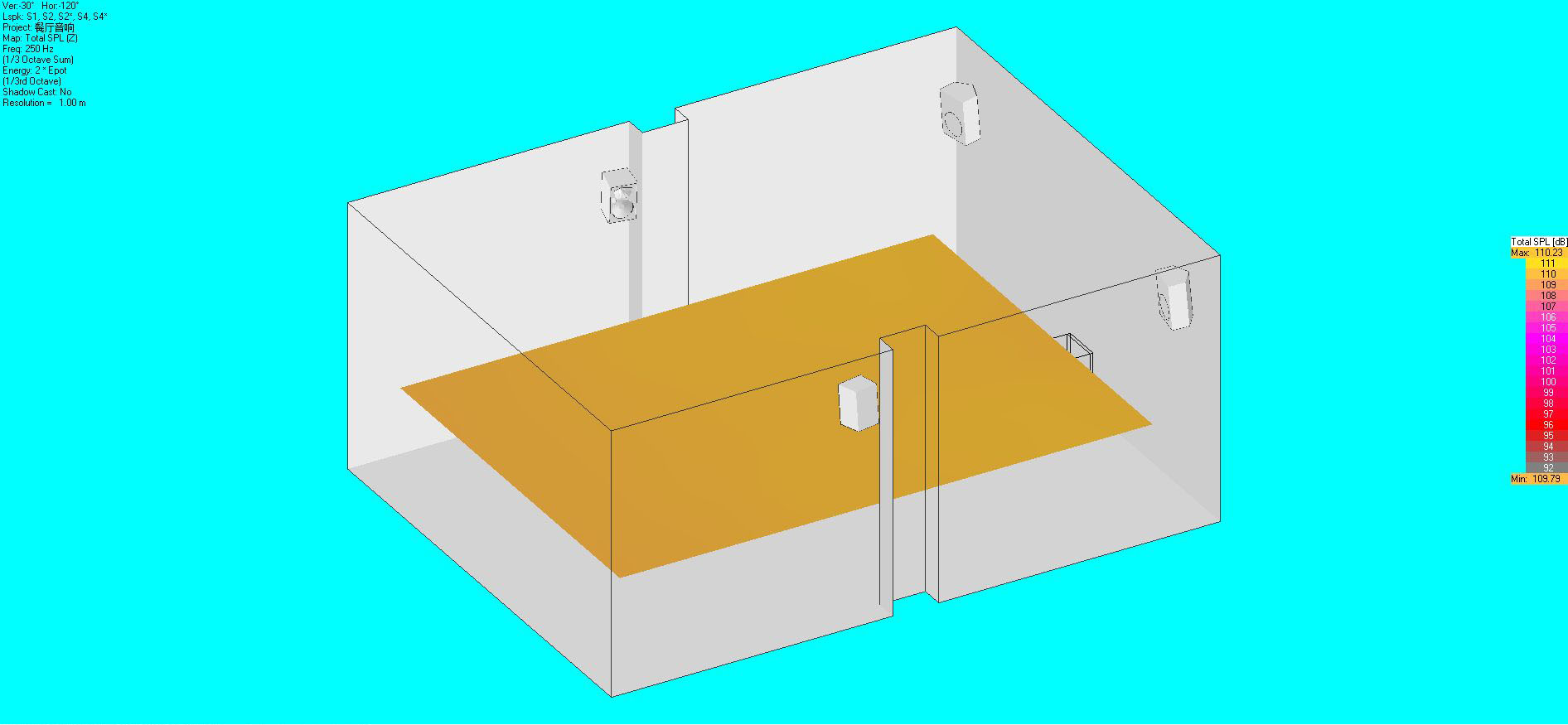 音響布局及聲場模擬圖10