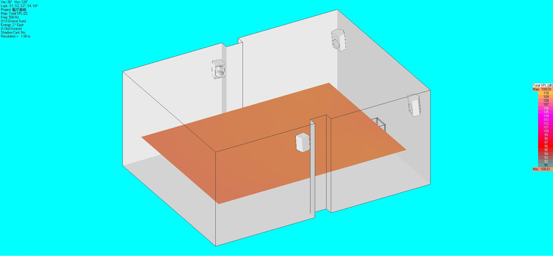 音響布局及聲場模擬圖13