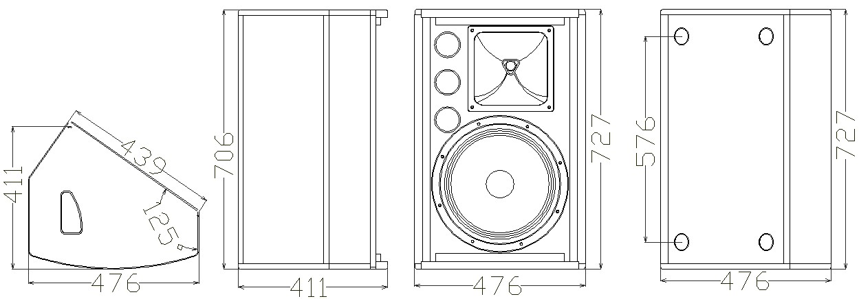 產(chǎn)品名稱MOTIVITY（動(dòng)力）QX-115M 專業(yè)音響 全頻音箱產(chǎn)品詳情QX-115M產(chǎn)品參數(shù)圖