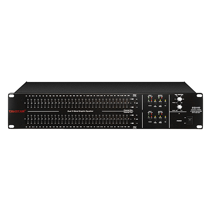 产品名称得胜（TAKSTAR）EQ3102均衡器 31波段立体声带重低音输出 信号削波控制 轻巧耐用产品详情EQ3102产品参数图